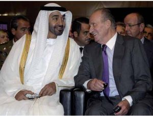El rei amb Mohamed bin Zayed al Nahyan, príncep hereu dels Emirats Àrabs